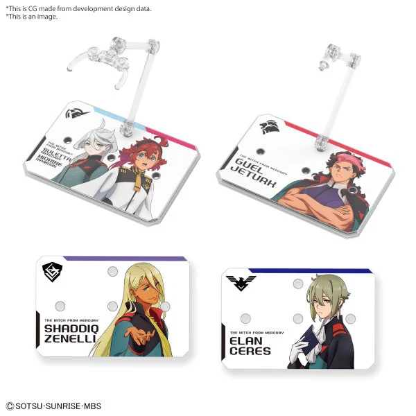 BANDAI ACTION BASE 6 [CLEAR COLOR] MOBILE SUIT GUNDAM THE WITCH FROM MERCURY STICKERS SET - Image 2