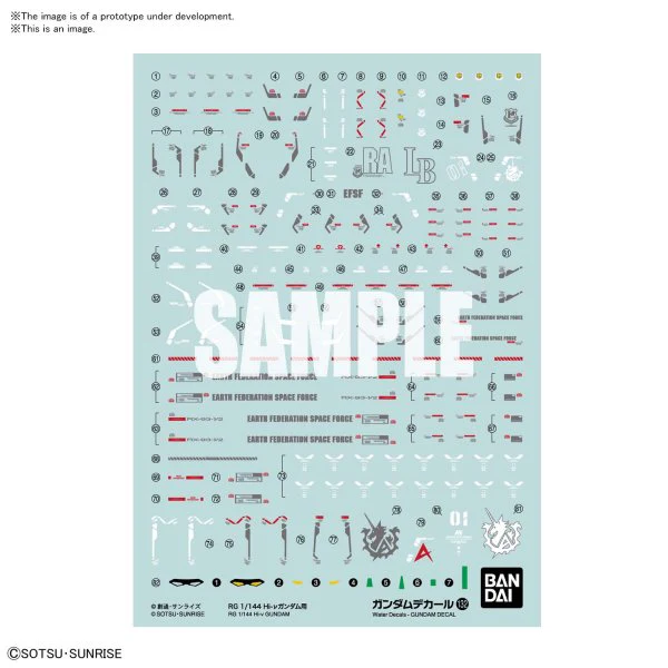 BANDAI GUNDAM DECAL132 RG 1/144 Hi-Nu GUNDAM