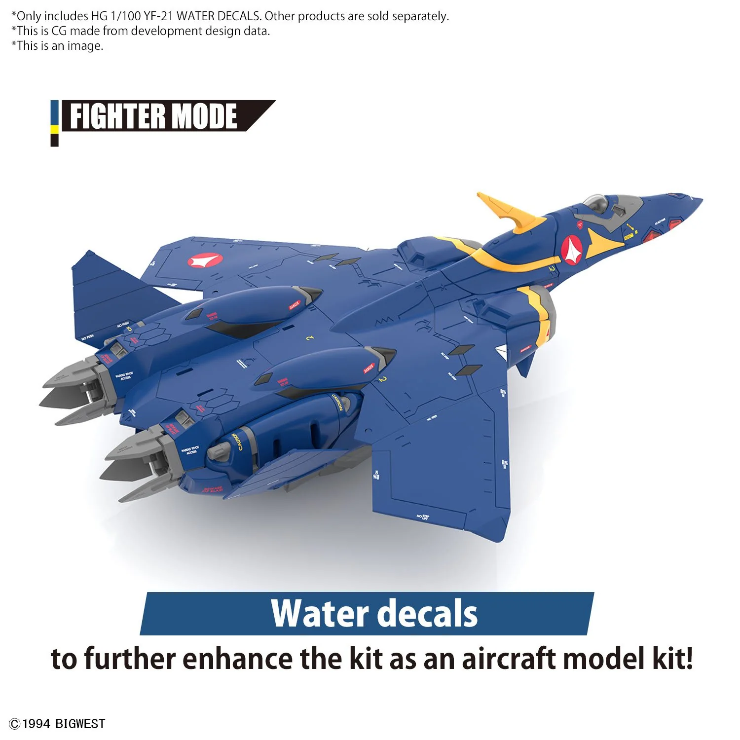 BANDAI Hobby HG 1/100 YF-21 WATER DECALS - Image 4