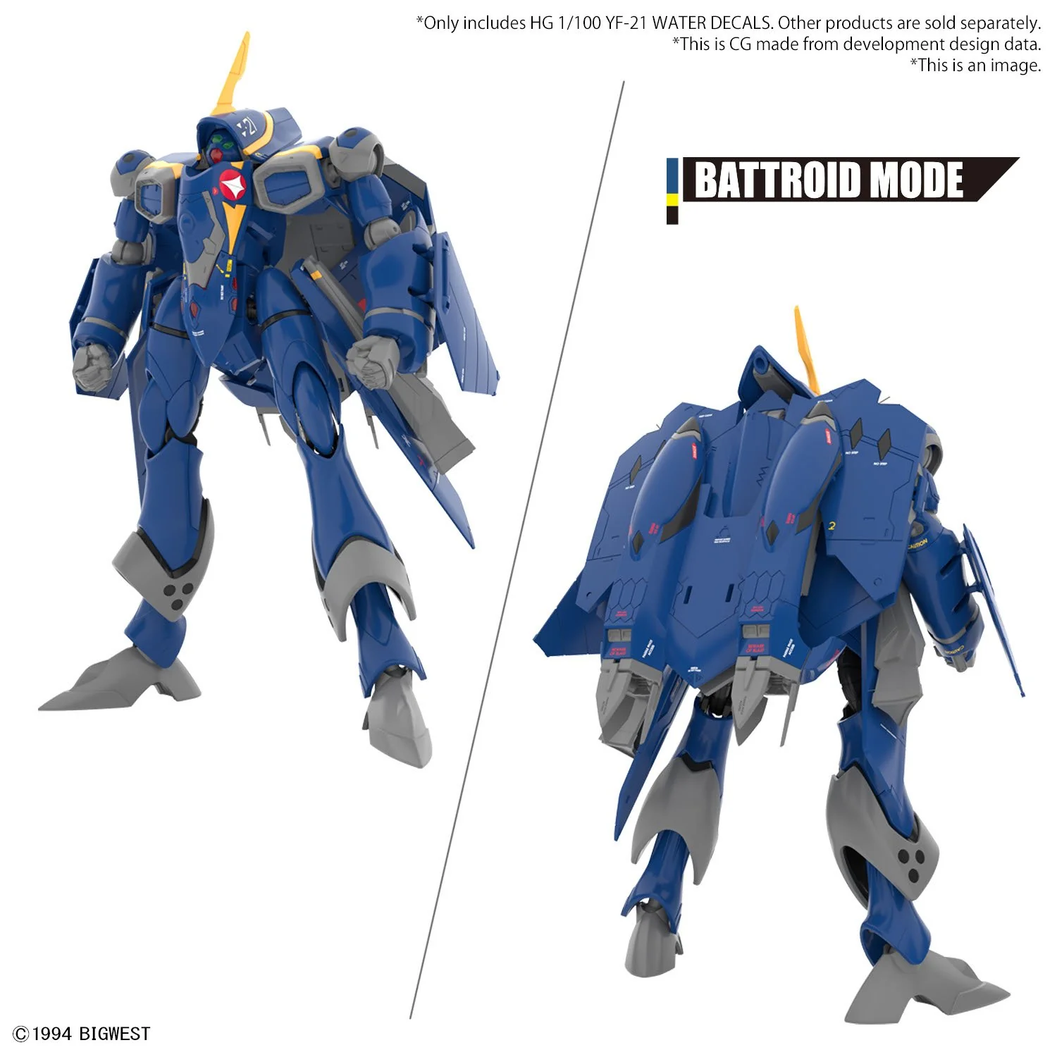 BANDAI Hobby HG 1/100 YF-21 WATER DECALS - Image 5