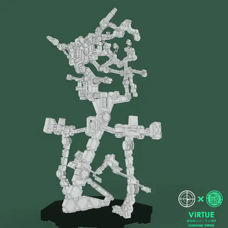 Dian Chang Armor GN-005 Display Stand for MG Gundam Virtue - Image 14