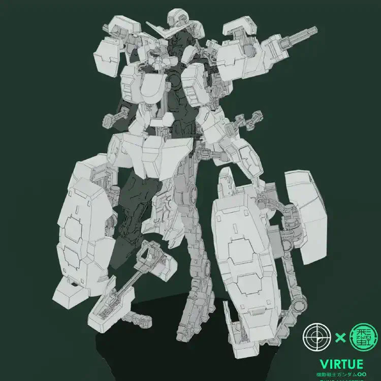 Dian Chang Armor GN-005 Display Stand for MG Gundam Virtue - Image 18