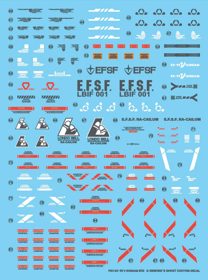 G-Rework Decal [PG] UNLEASHED RX-93 V GUNDAM - Image 6
