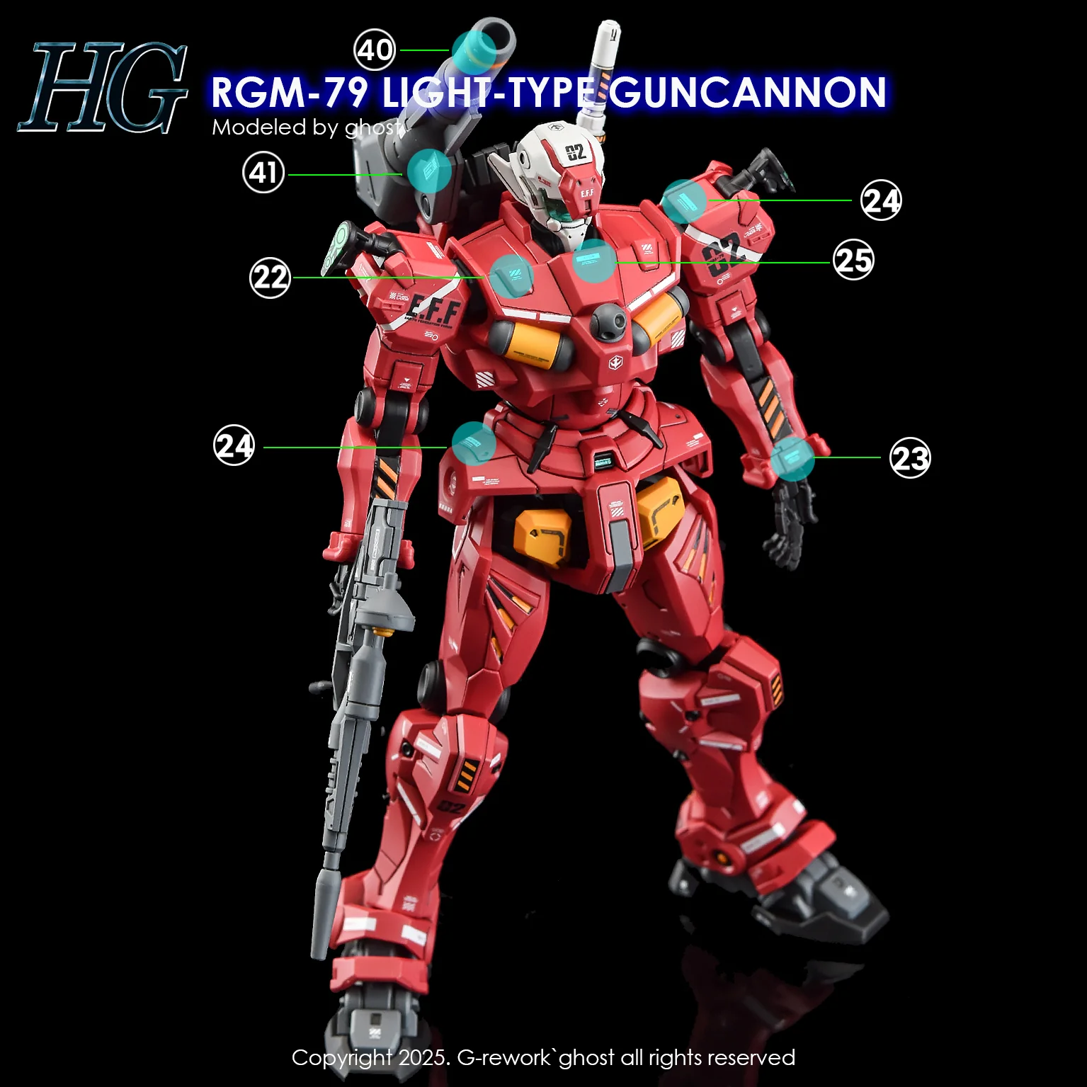 G-Rework [HG] [GQX] LIGHT-TYPE GUNCANNON - Image 11