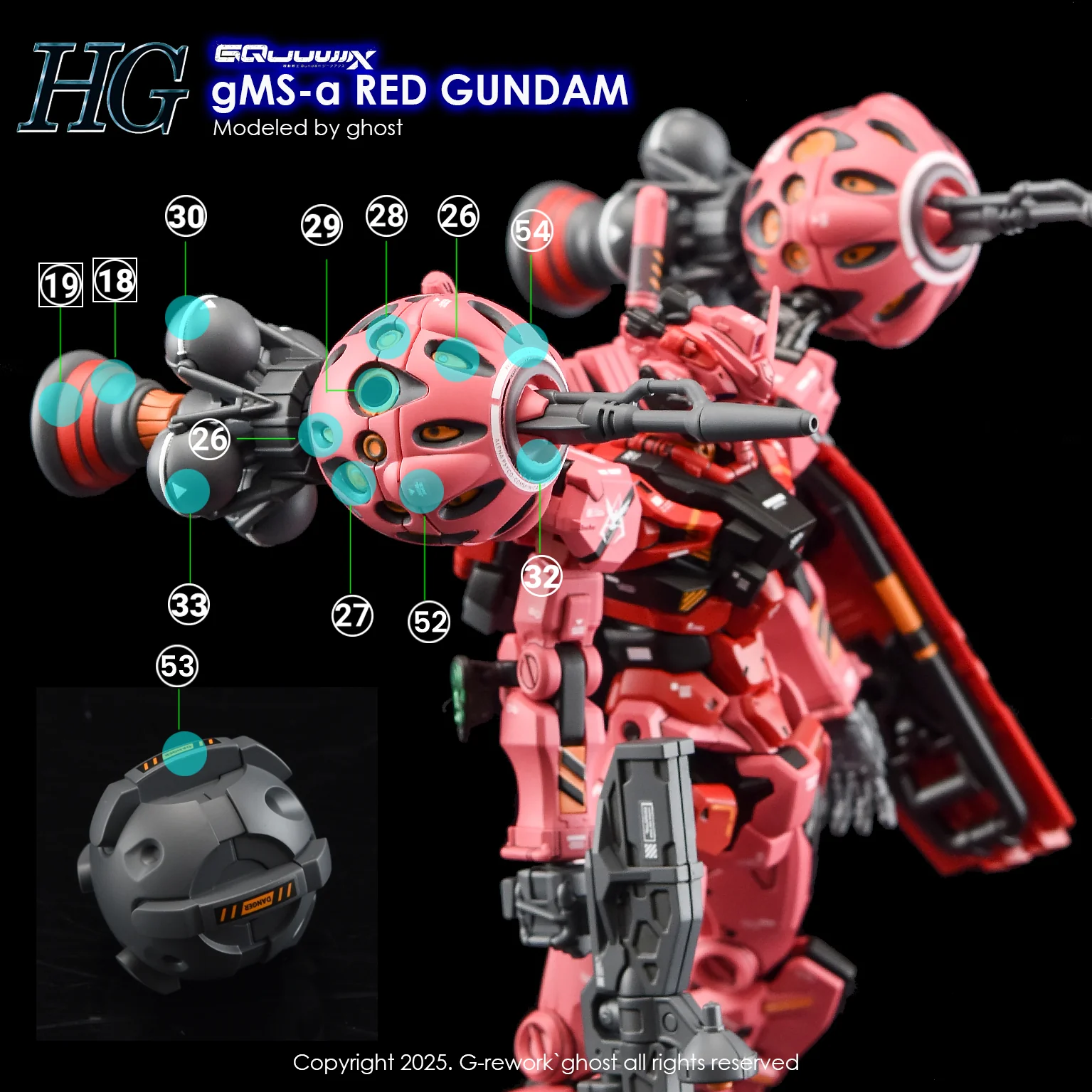 G-Rework [HG] [GQX] RED GUNDAM - Image 5