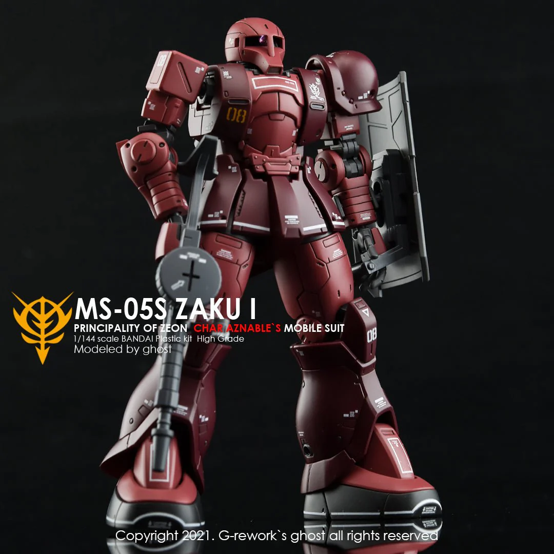 G-Rework [HG] ORIGIN MS-05S ZAKU I ( CHAR AZNABLE) - Image 7
