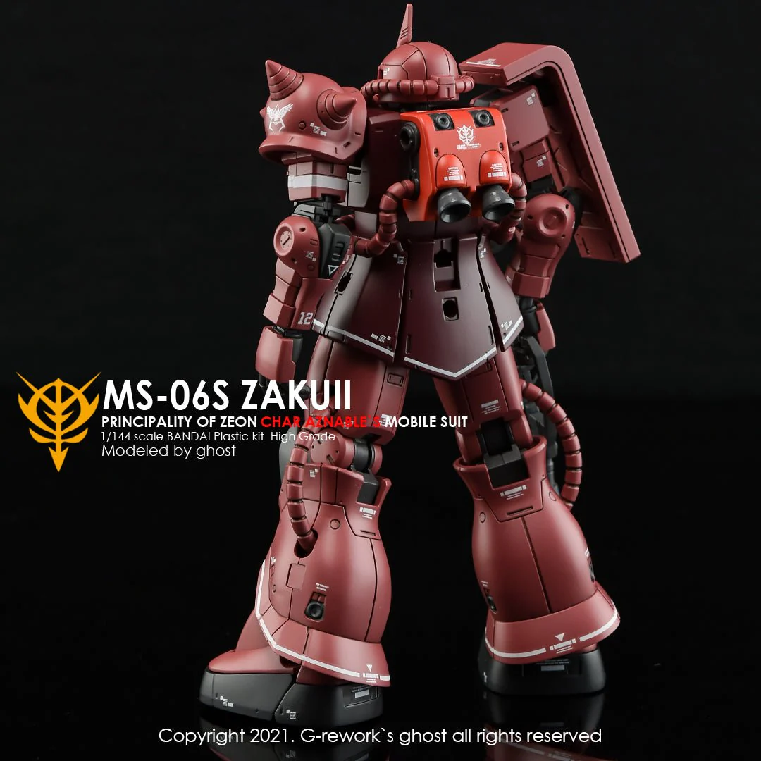 G-Rework [HG] ORIGIN MS-06S ZAKU II ( CHAR AZNABLE) - Image 6
