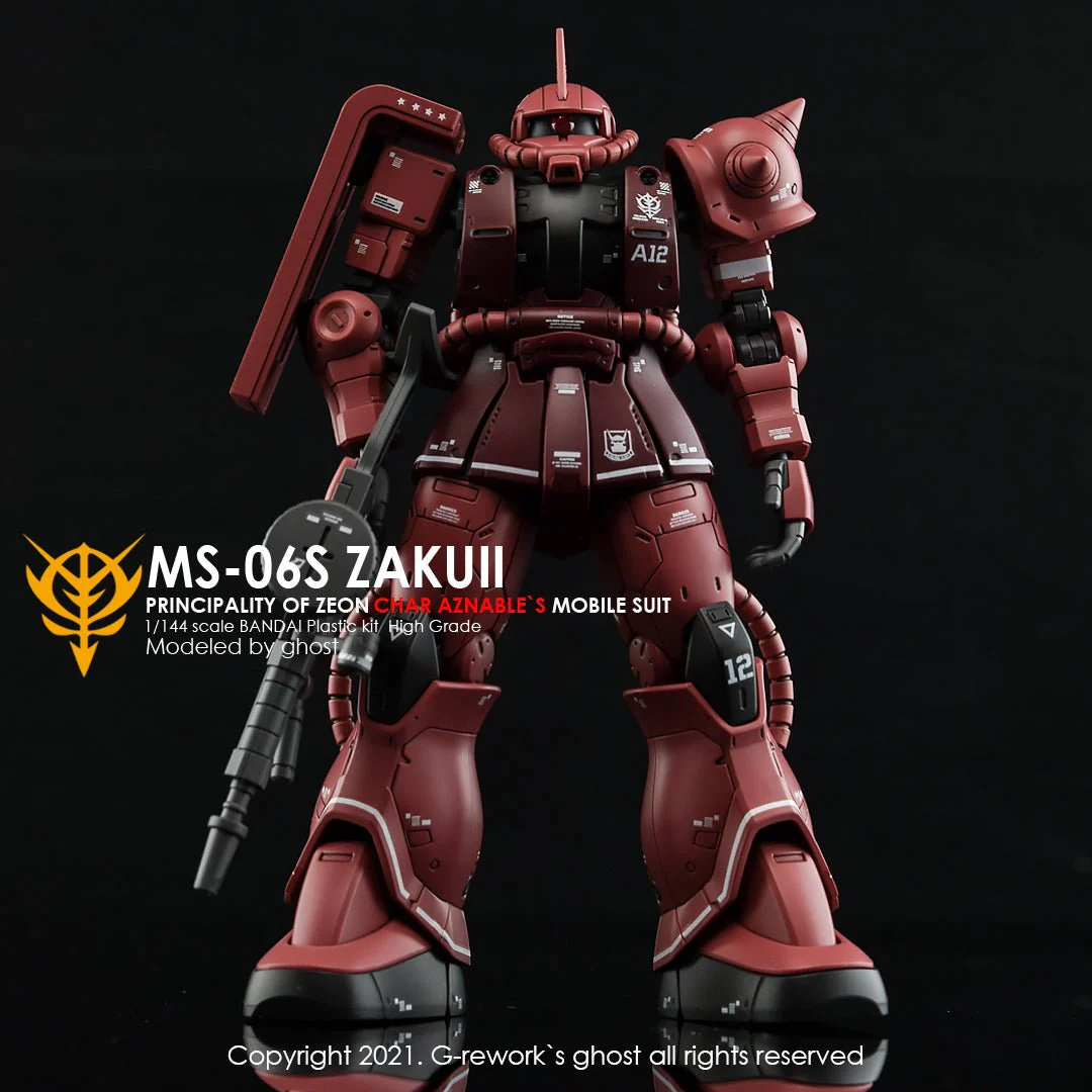 G-Rework [HG] ORIGIN MS-06S ZAKU II ( CHAR AZNABLE) - Image 9