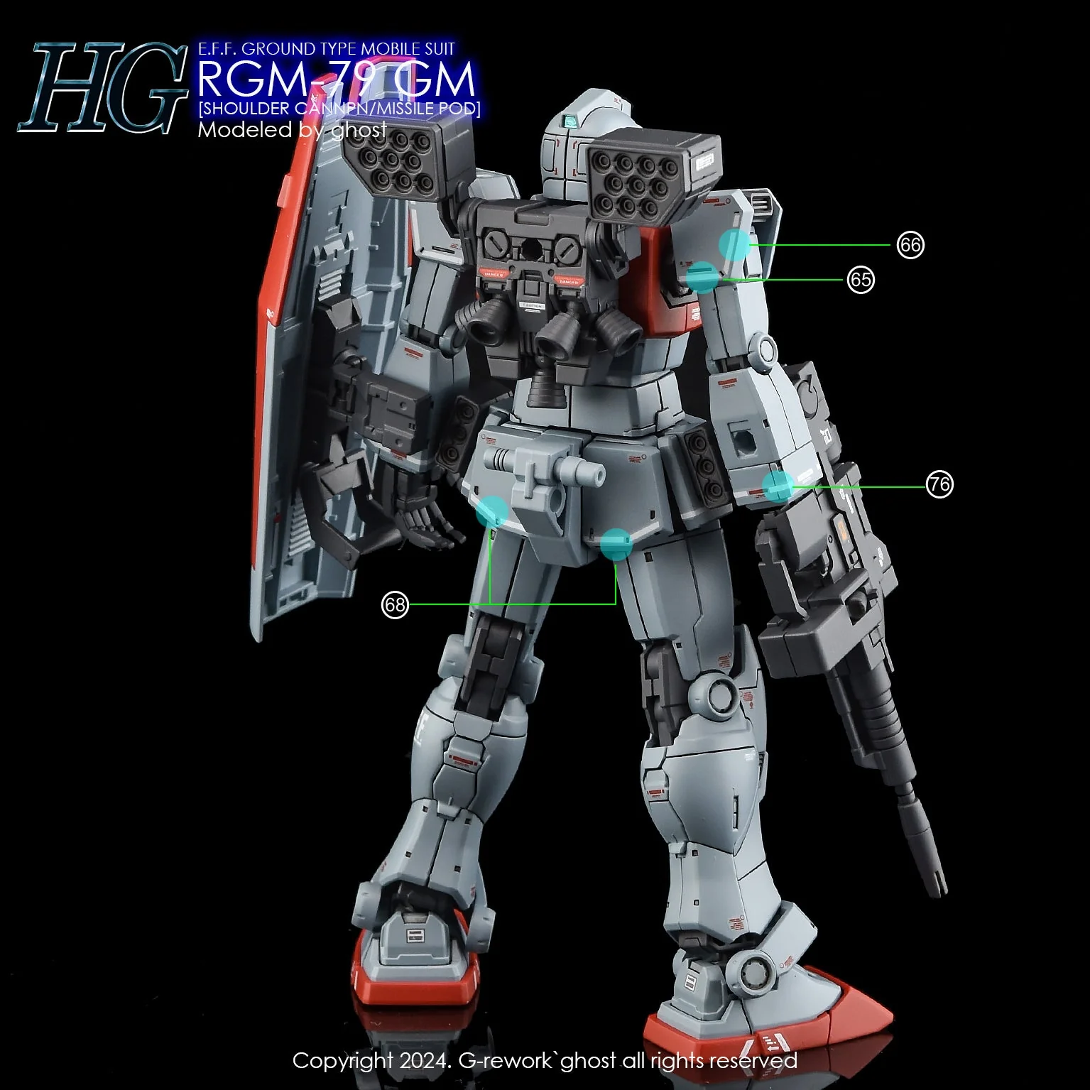 G-Rework [HG] RGM-79 GM [MISSILE POD] - Image 4