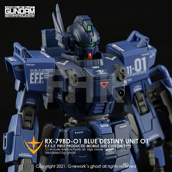 G-Rework [HG] RX-79 BD-01 [BLUE DESTINY] - Image 8