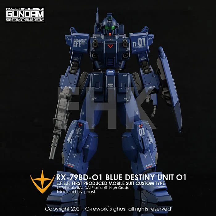 G-Rework [HG] RX-79 BD-01 [BLUE DESTINY] - Image 9
