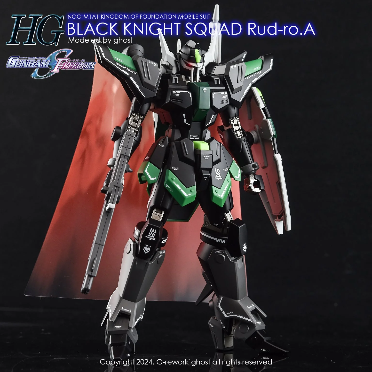 G-Rework [HG] [SEED] Black Knight Squad (B.K.S) RUD-RO ( Series selectable ) - Image 11