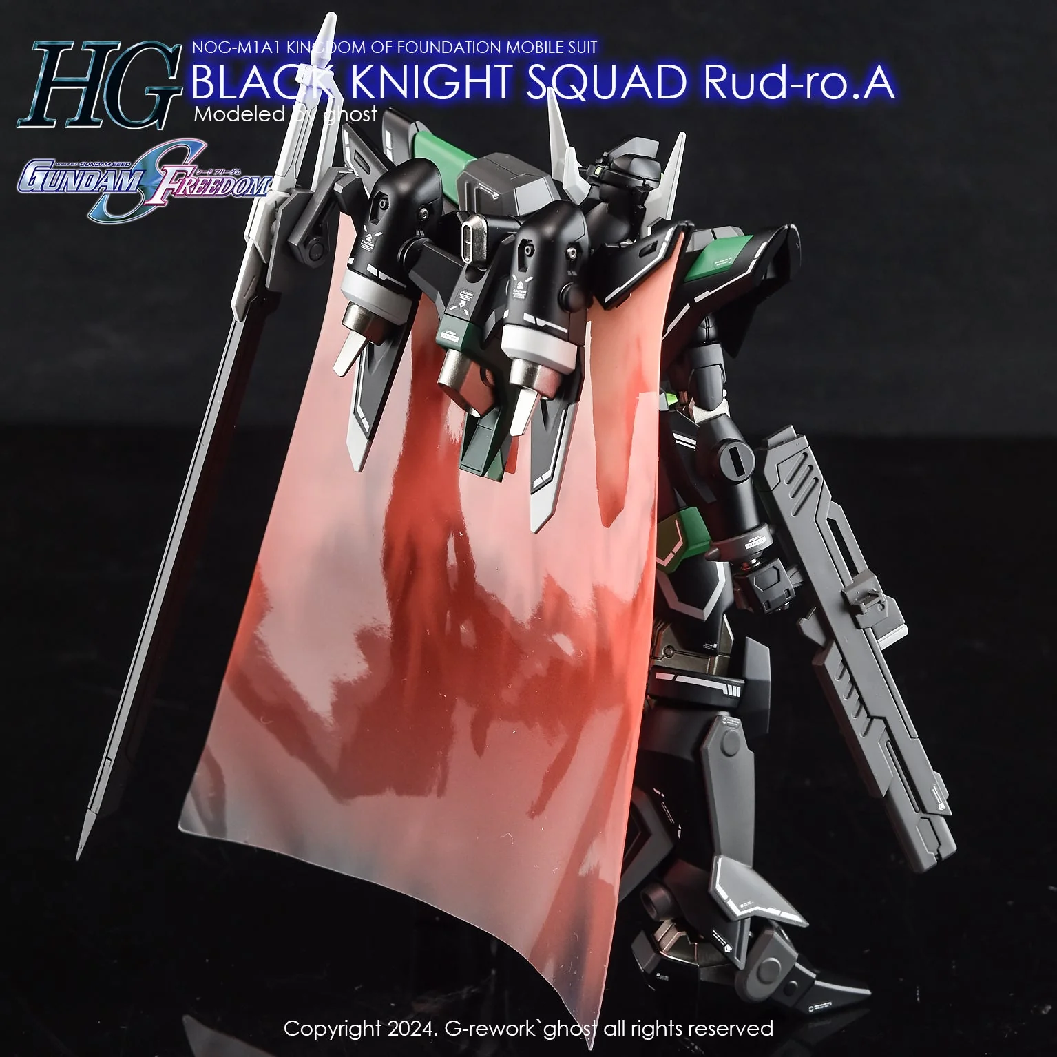 G-Rework [HG] [SEED] Black Knight Squad (B.K.S) RUD-RO ( Series selectable ) - Image 13