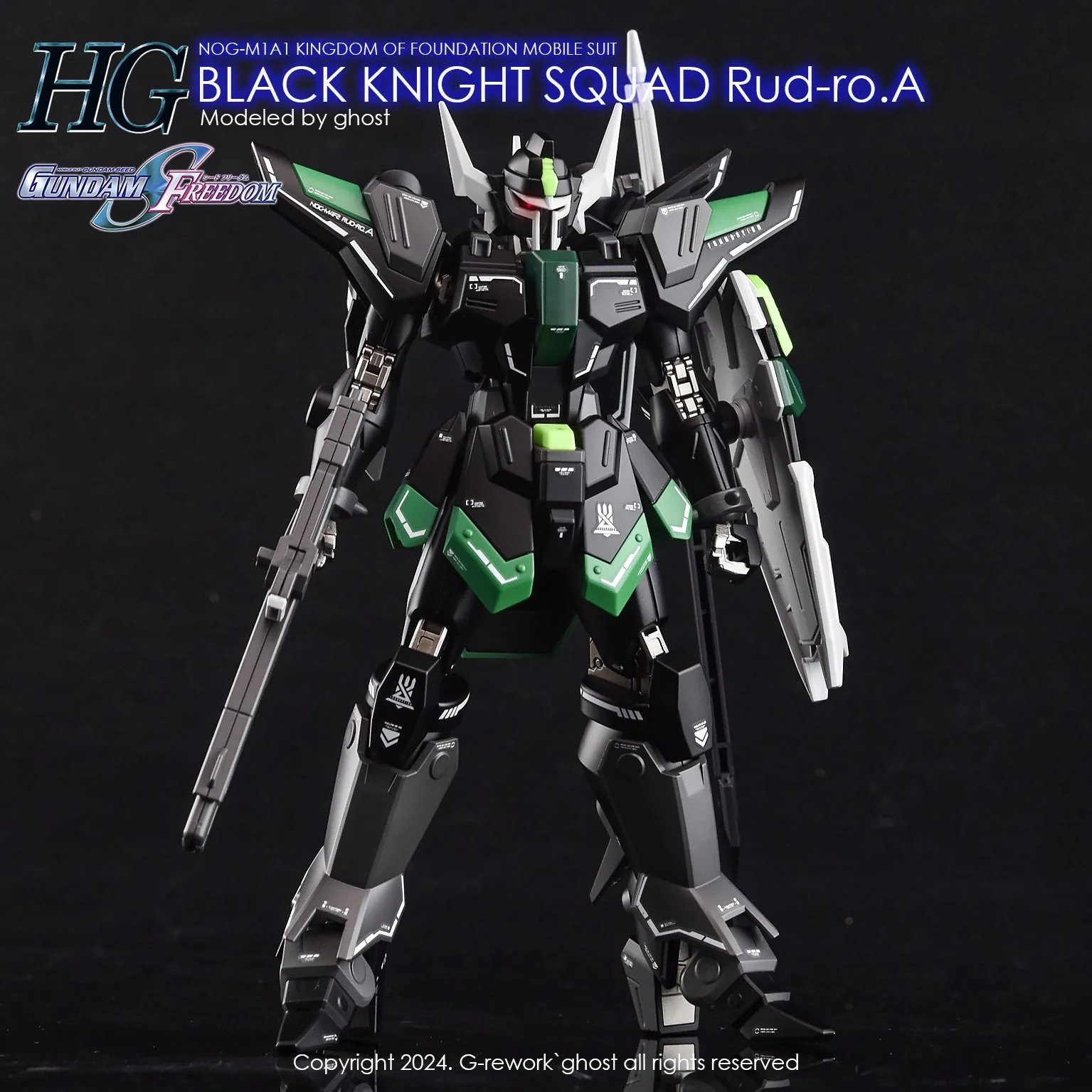 G-Rework [HG] [SEED] Black Knight Squad (B.K.S) RUD-RO ( Series selectable ) - Image 3