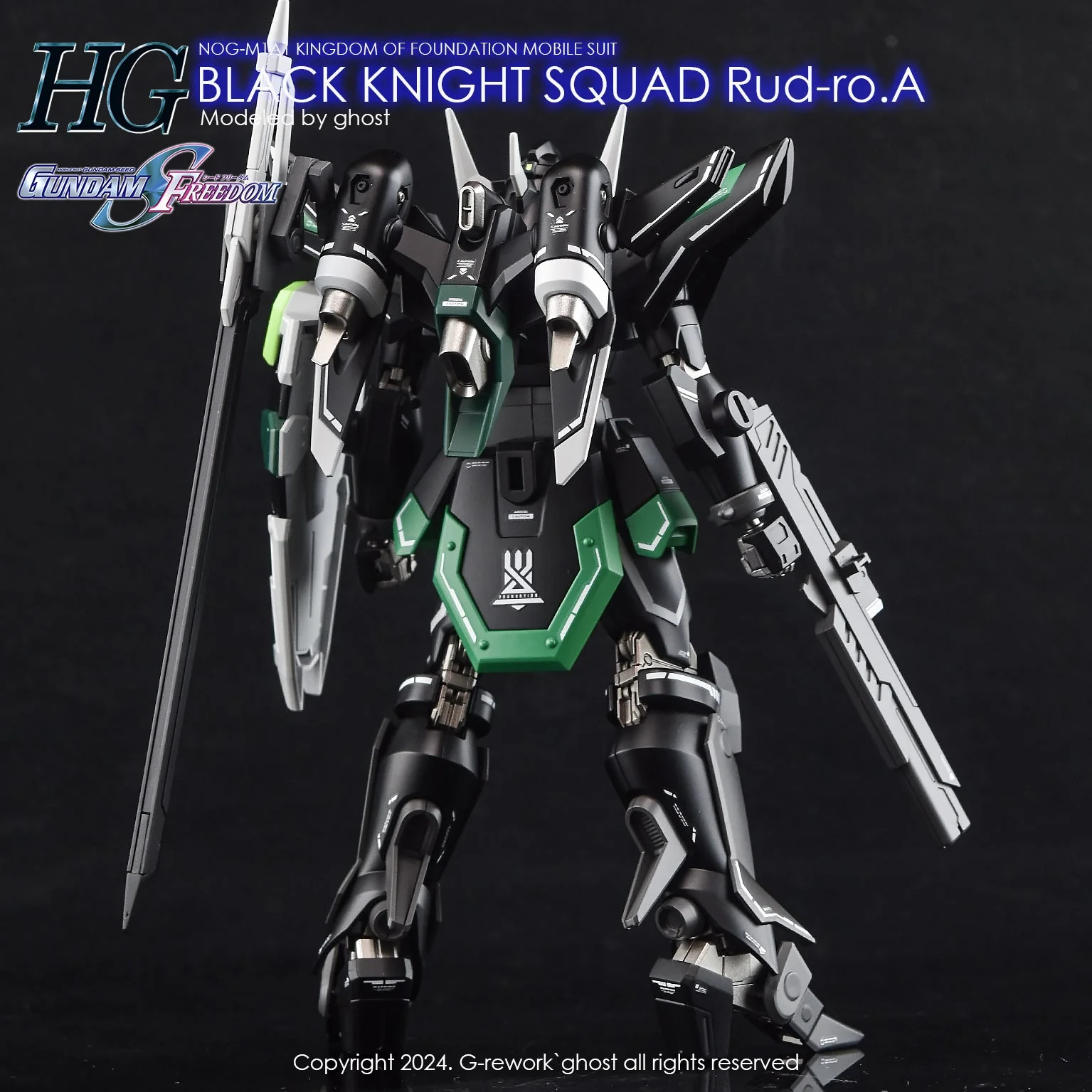 G-Rework [HG] [SEED] Black Knight Squad (B.K.S) RUD-RO ( Series selectable ) - Image 4
