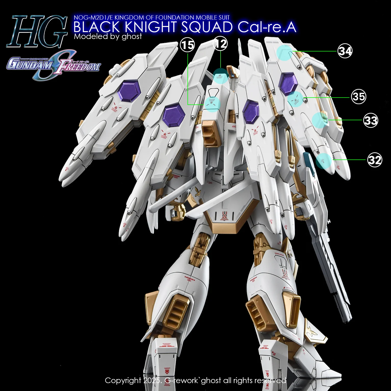 G-Rework [HG] [SEED] BLACK KNIGHT SQUAD Cal-re.A - Image 4