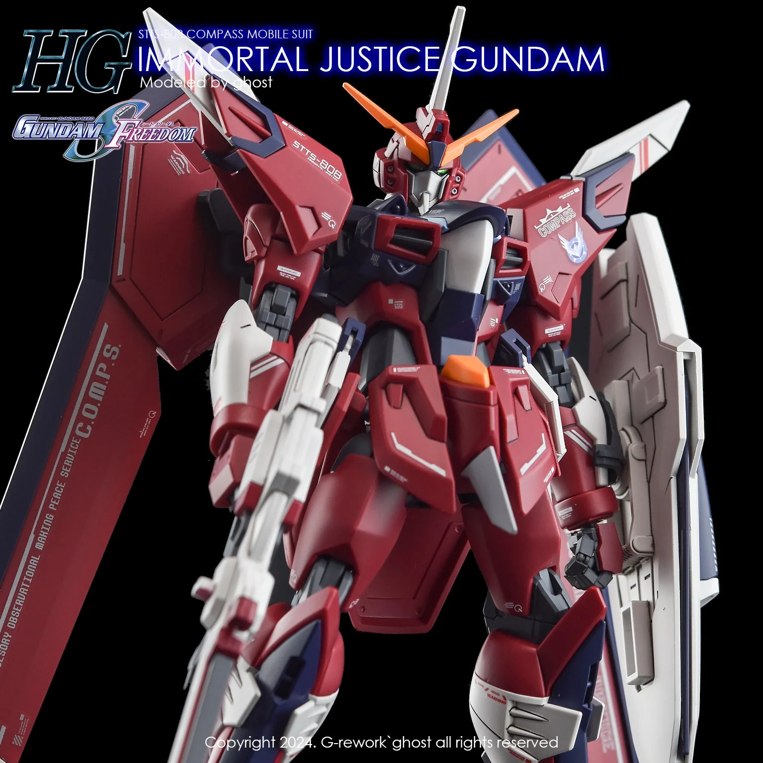 G-Rework [HG] [SEED] IMMORTAL JUSTICE GUNDAM - Image 12