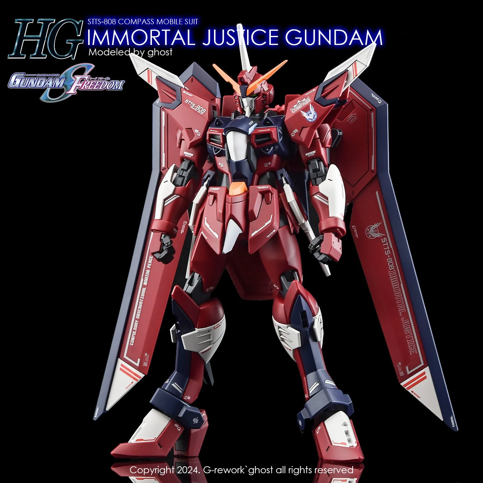 G-Rework [HG] [SEED] IMMORTAL JUSTICE GUNDAM - Image 8
