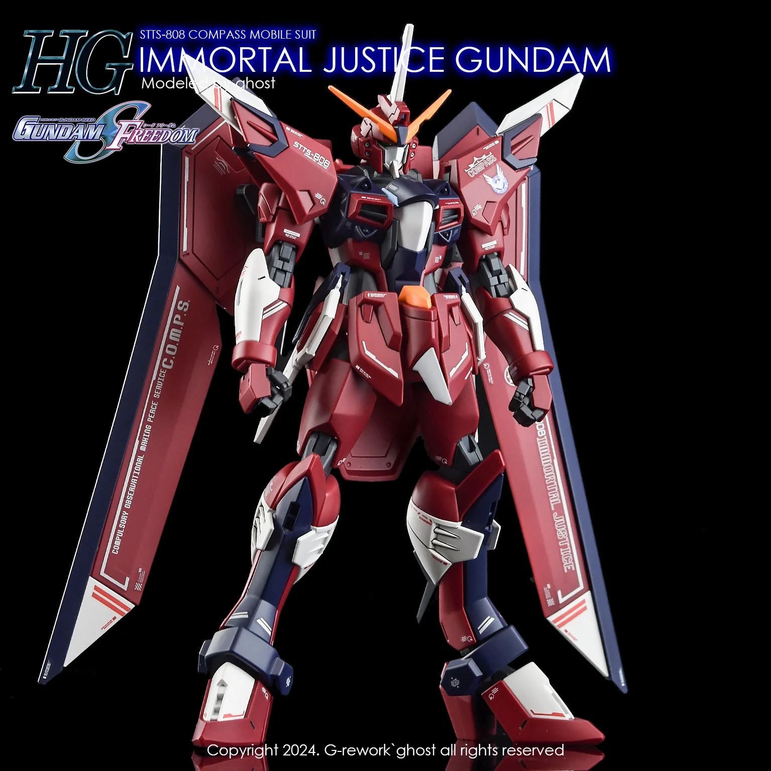 G-Rework [HG] [SEED] IMMORTAL JUSTICE GUNDAM - Image 9