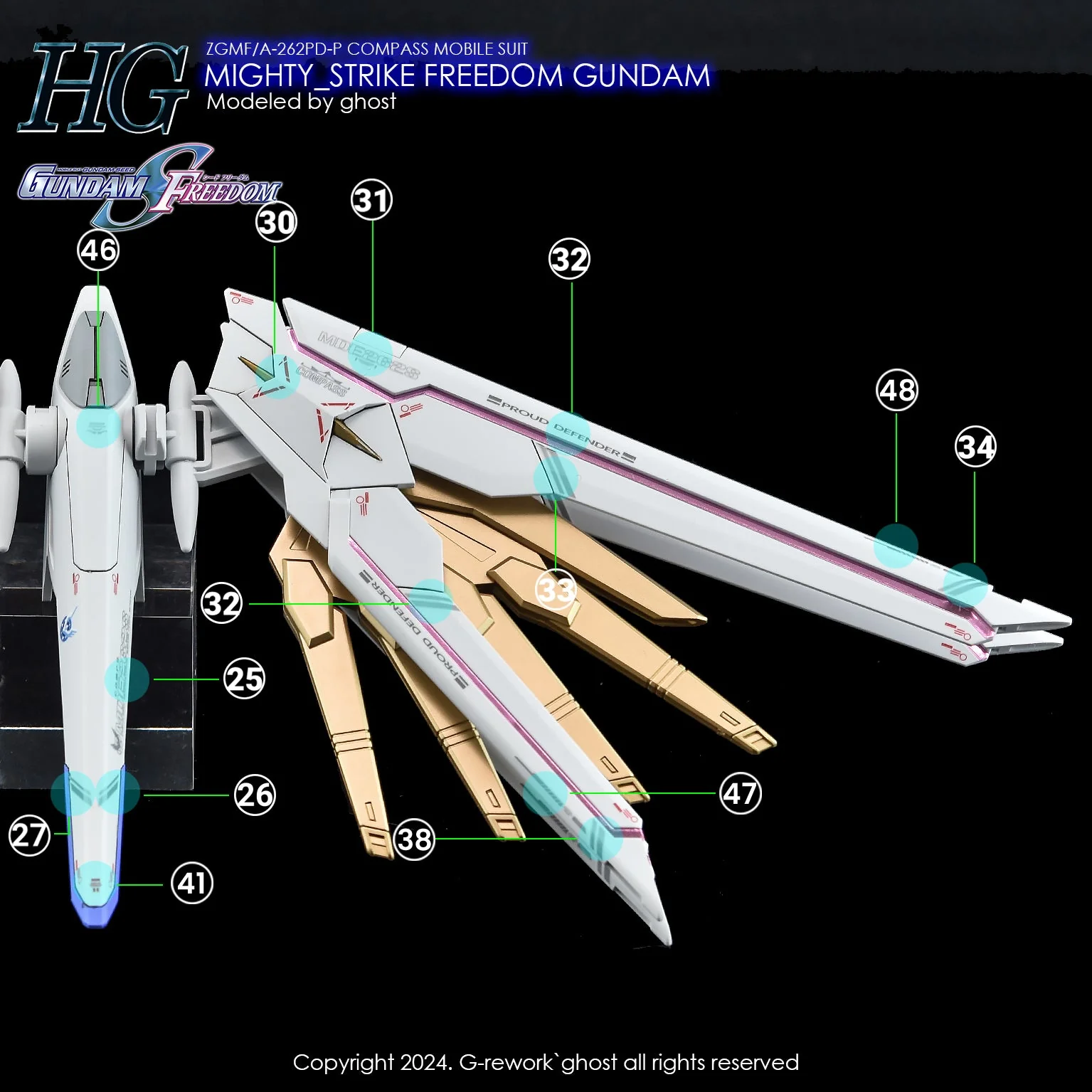 G-Rework [HG] [SEED] MIGHTY STRIKE FREEDOM - Image 4