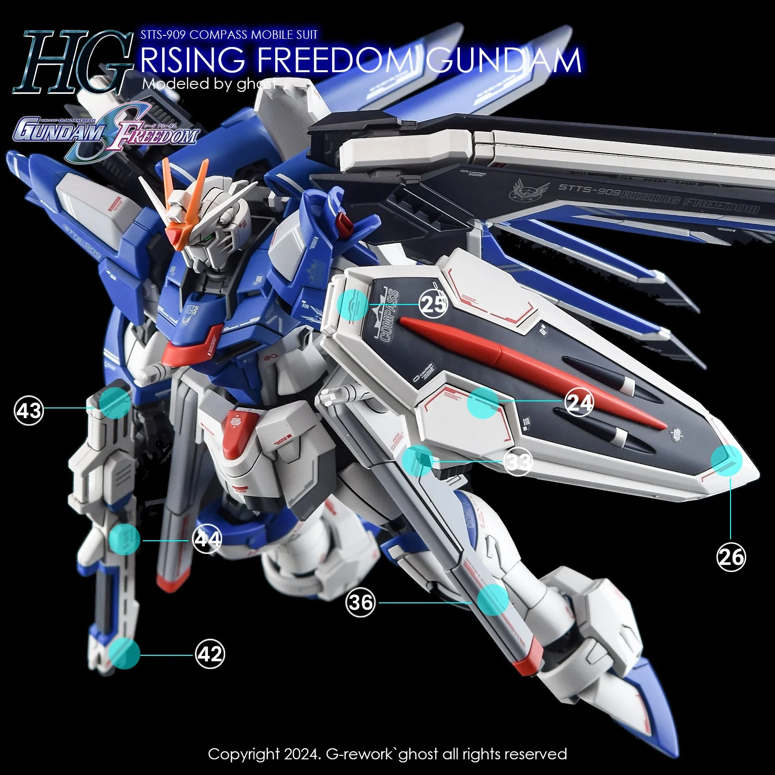 G-Rework [HG] [SEED] RISING FREEDOM GUNDAM - Image 4