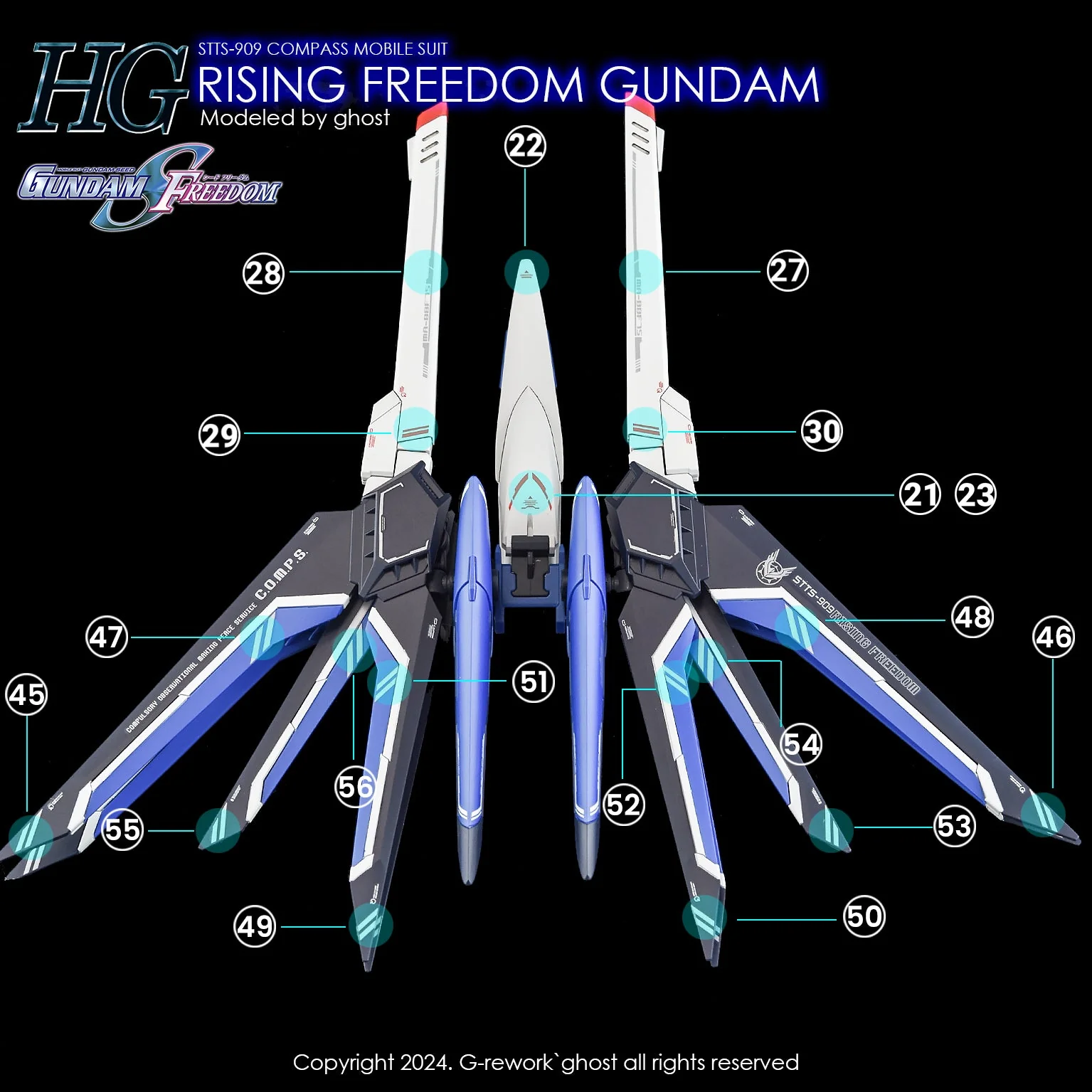G-Rework [HG] [SEED] RISING FREEDOM GUNDAM - Image 5