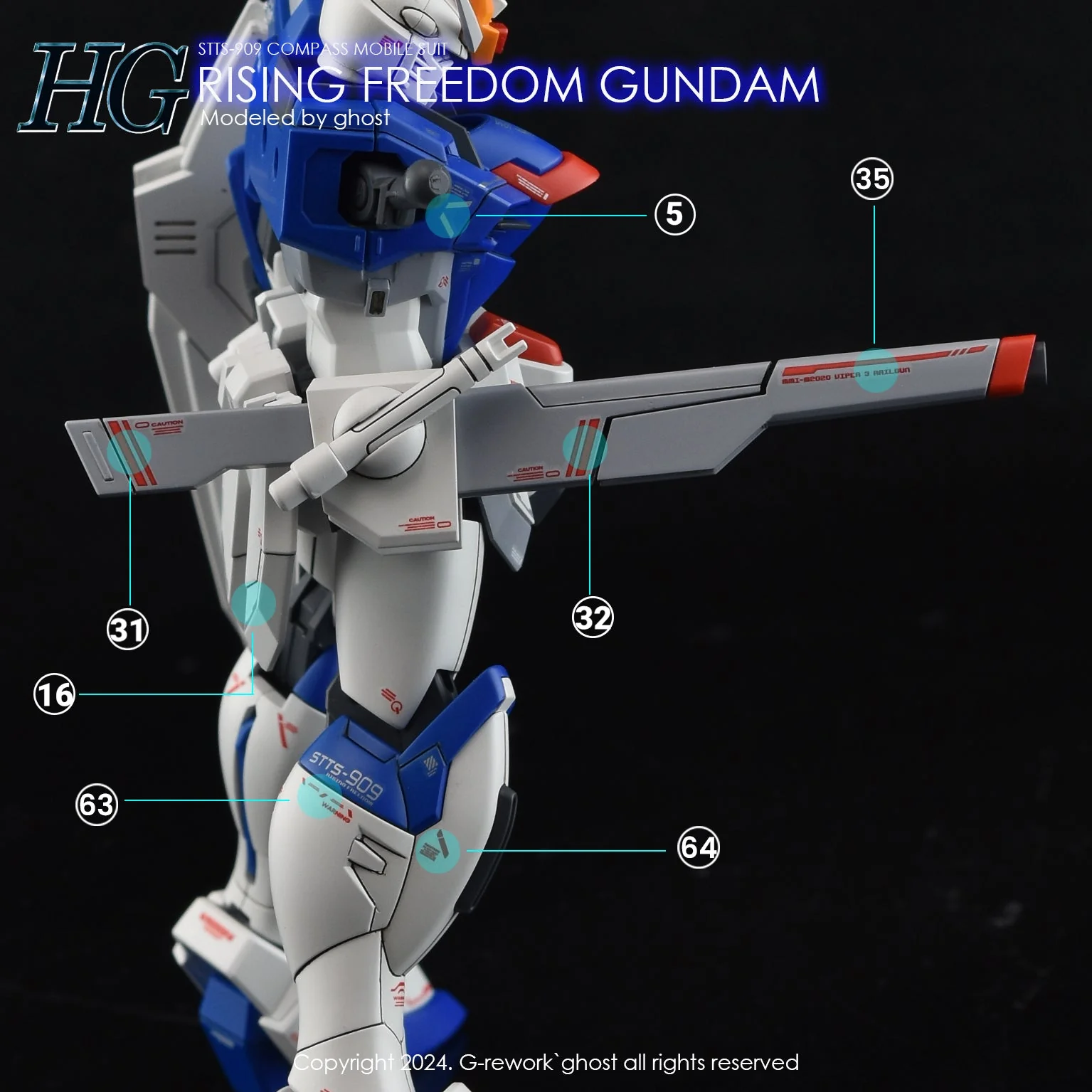 G-Rework [HG] [SEED] RISING FREEDOM GUNDAM - Image 7