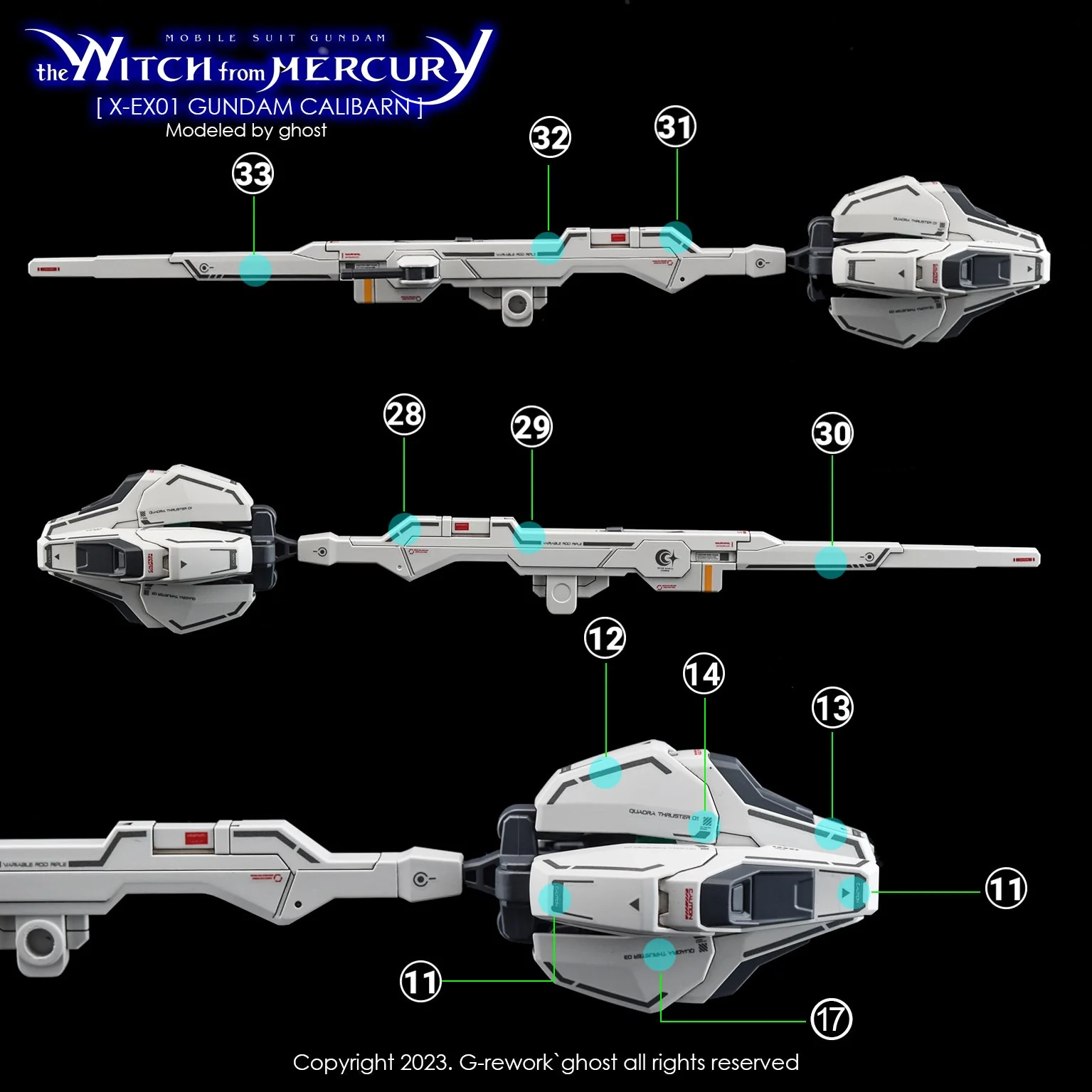 G-Rework [HG] [witch from mercury] CALIBARN - Image 23