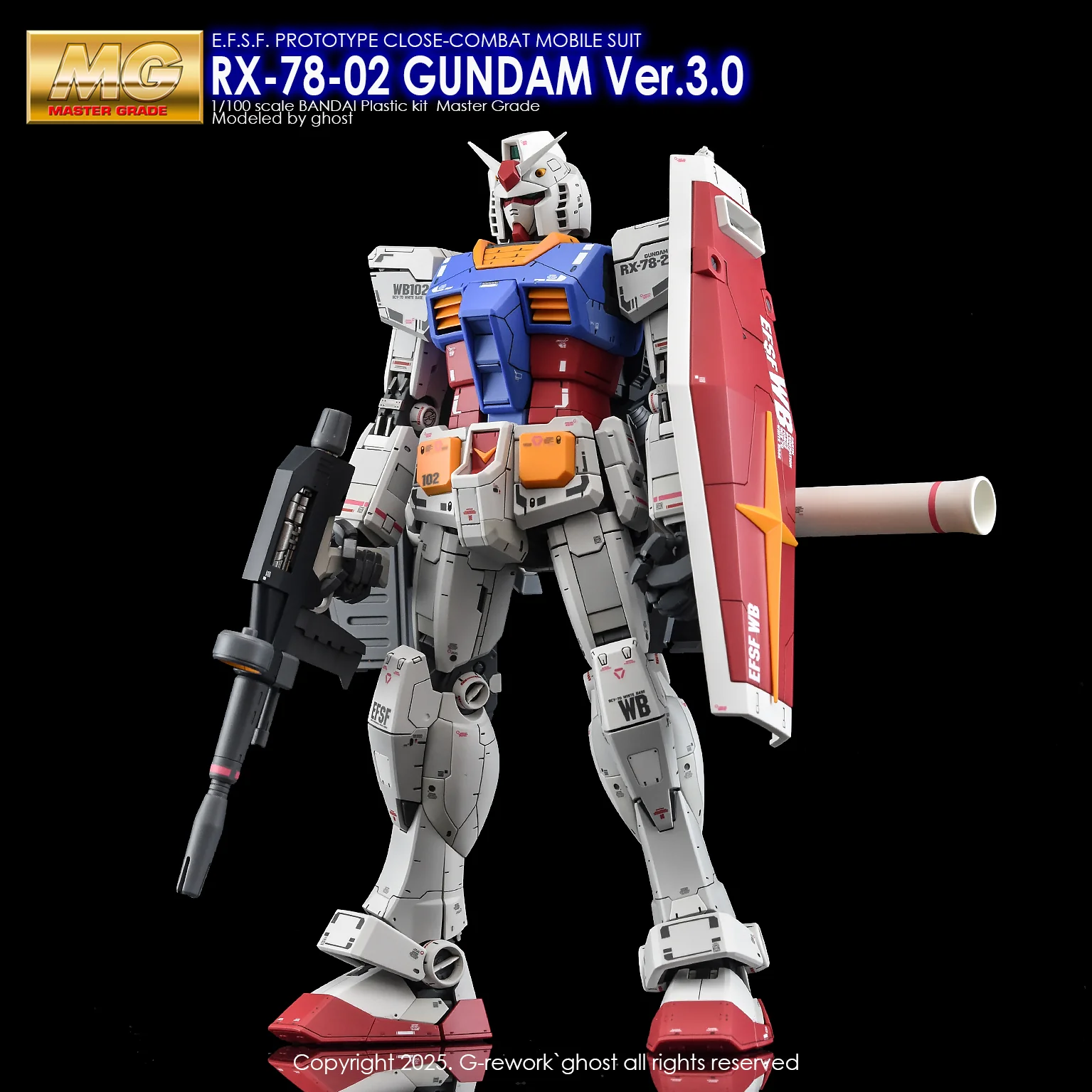 G-Rework [MG] Rx-78-02 GUNDAM 3.0 Ver - Image 4