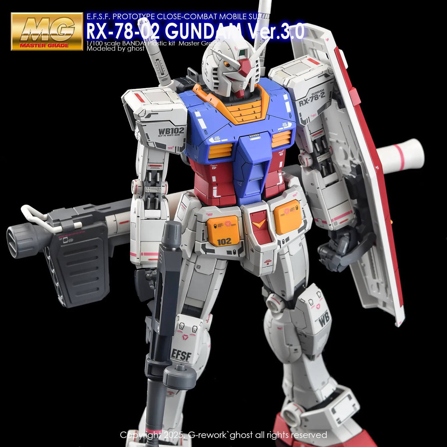 G-Rework [MG] Rx-78-02 GUNDAM 3.0 Ver - Image 9