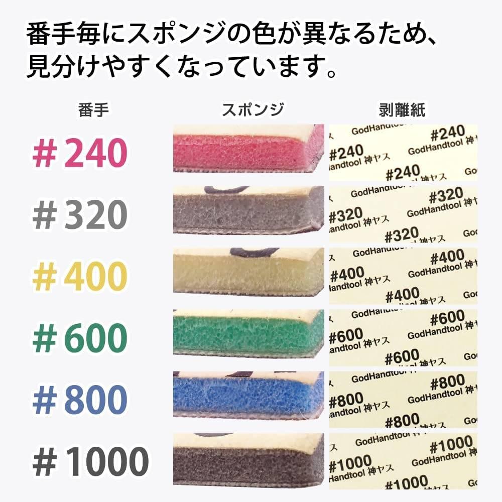 GodHand GH-KSC2-P320 Cutting Type, 0.08 inch (2 mm) Thick, #320 (Adhesive) Tool for Plastic Models, Sponge Cloth, File, Light Gray - Image 5