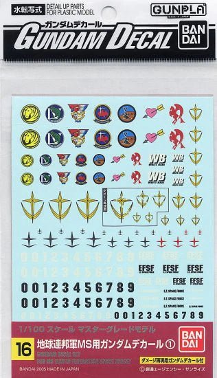 Gundam Decal 16 - Earth Federation Space Force