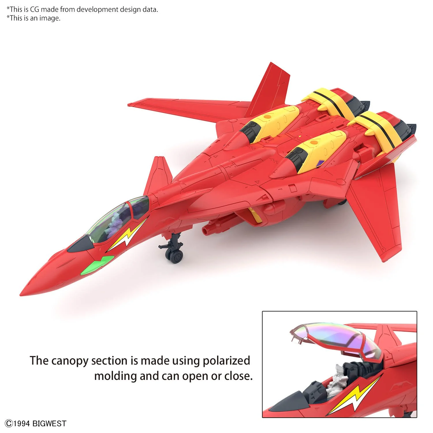 Bandai Hobby HG 1/100 VF-19 CUSTOM FIRE VALKYRIE WITH SOUND BOOSTER - Image 12