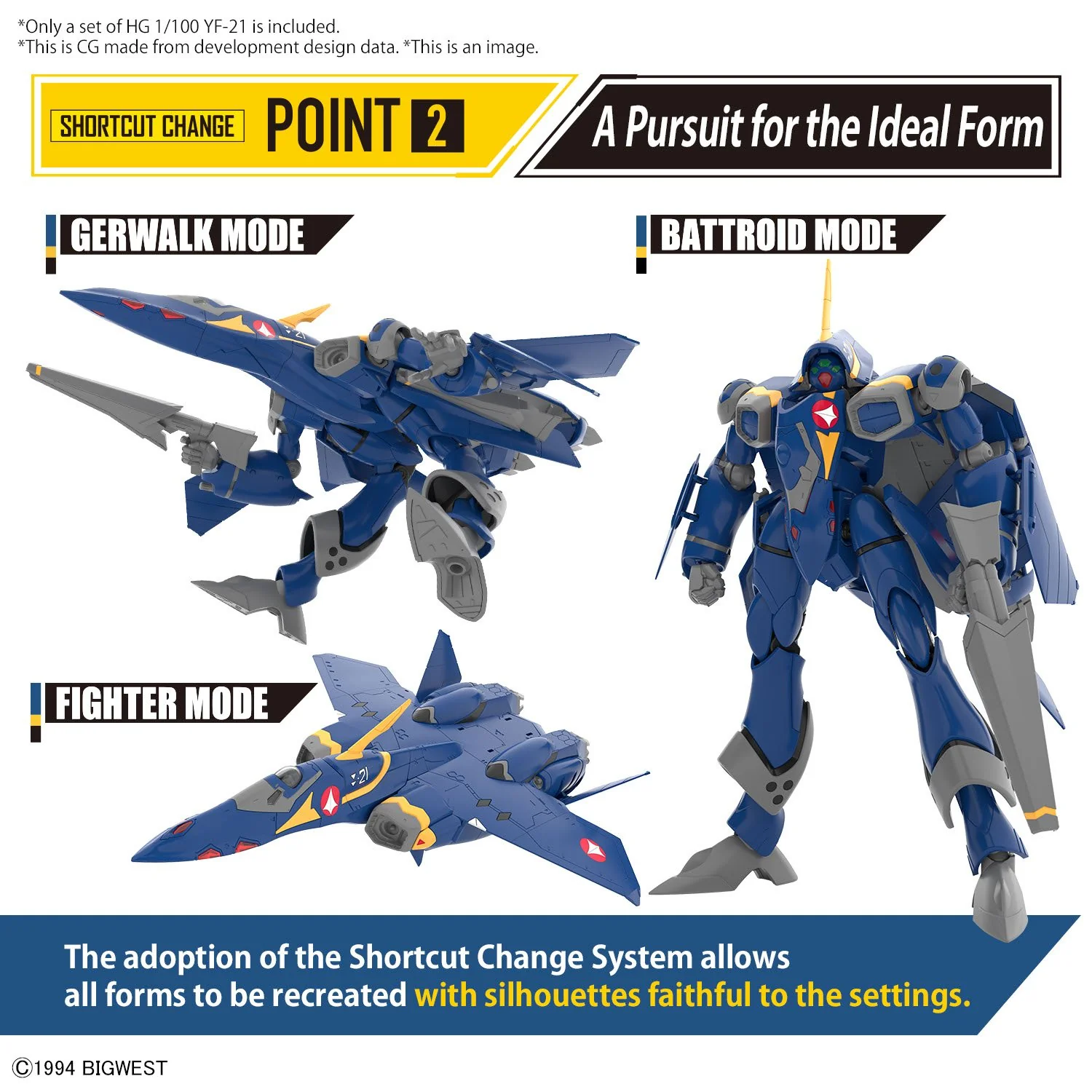 Bandai Hobby HG 1/100 YF-21 Macross Plus - Image 10