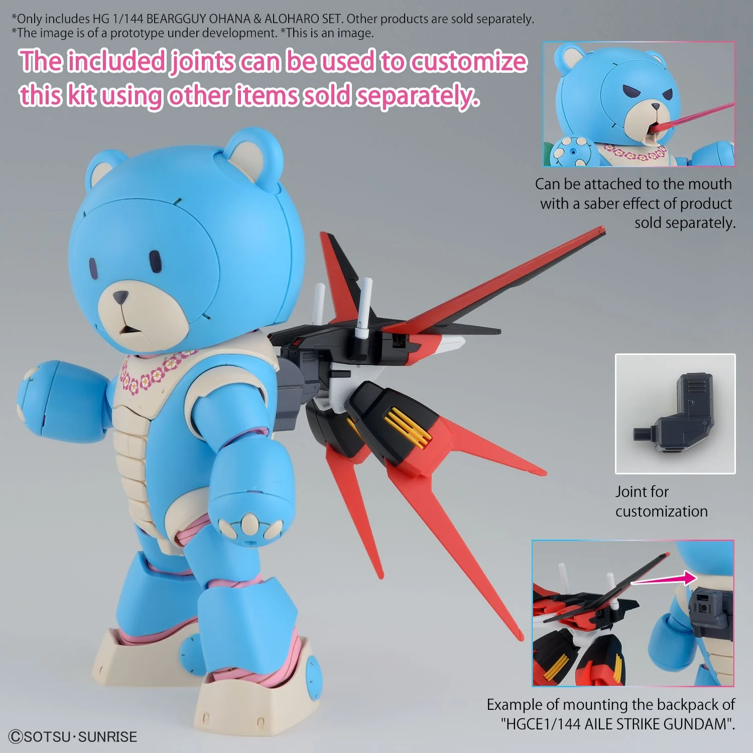 Bandai Hobby HG 1/144 #9 BEARGGUY OHANA & ALOHARO SET - Image 2
