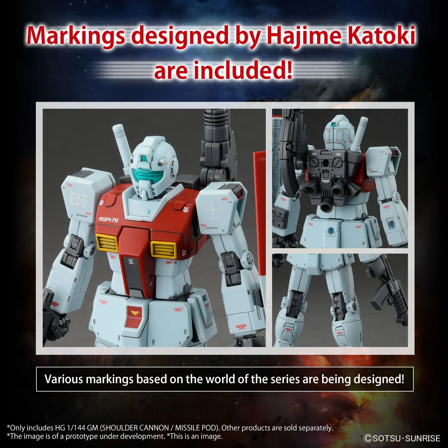 Bandai Hobby HG 1/144 GM (SHOULDER CANNON / MISSILE POD) (2023) - Image 4