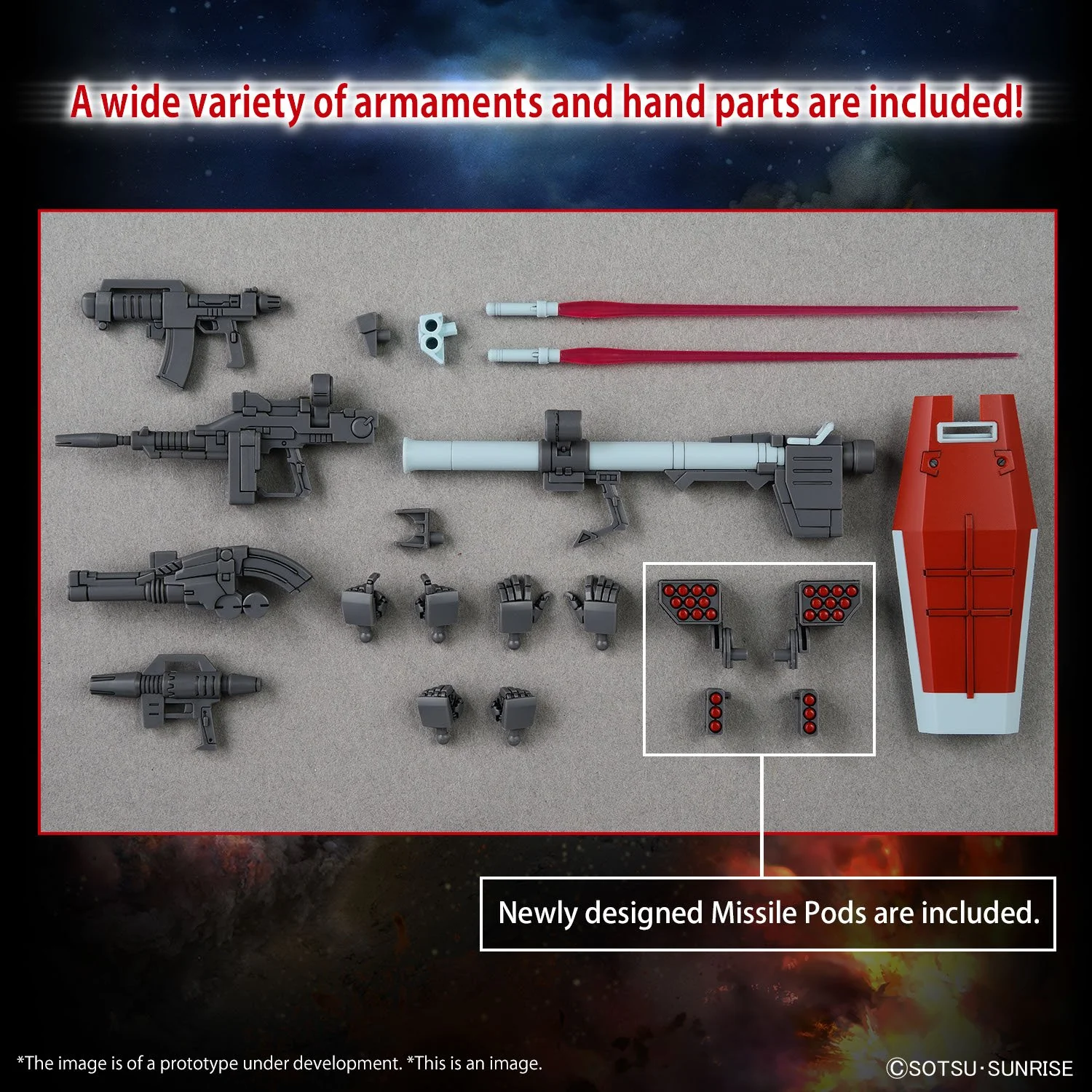 Bandai Hobby HG 1/144 GM (SHOULDER CANNON / MISSILE POD) (2023) - Image 5