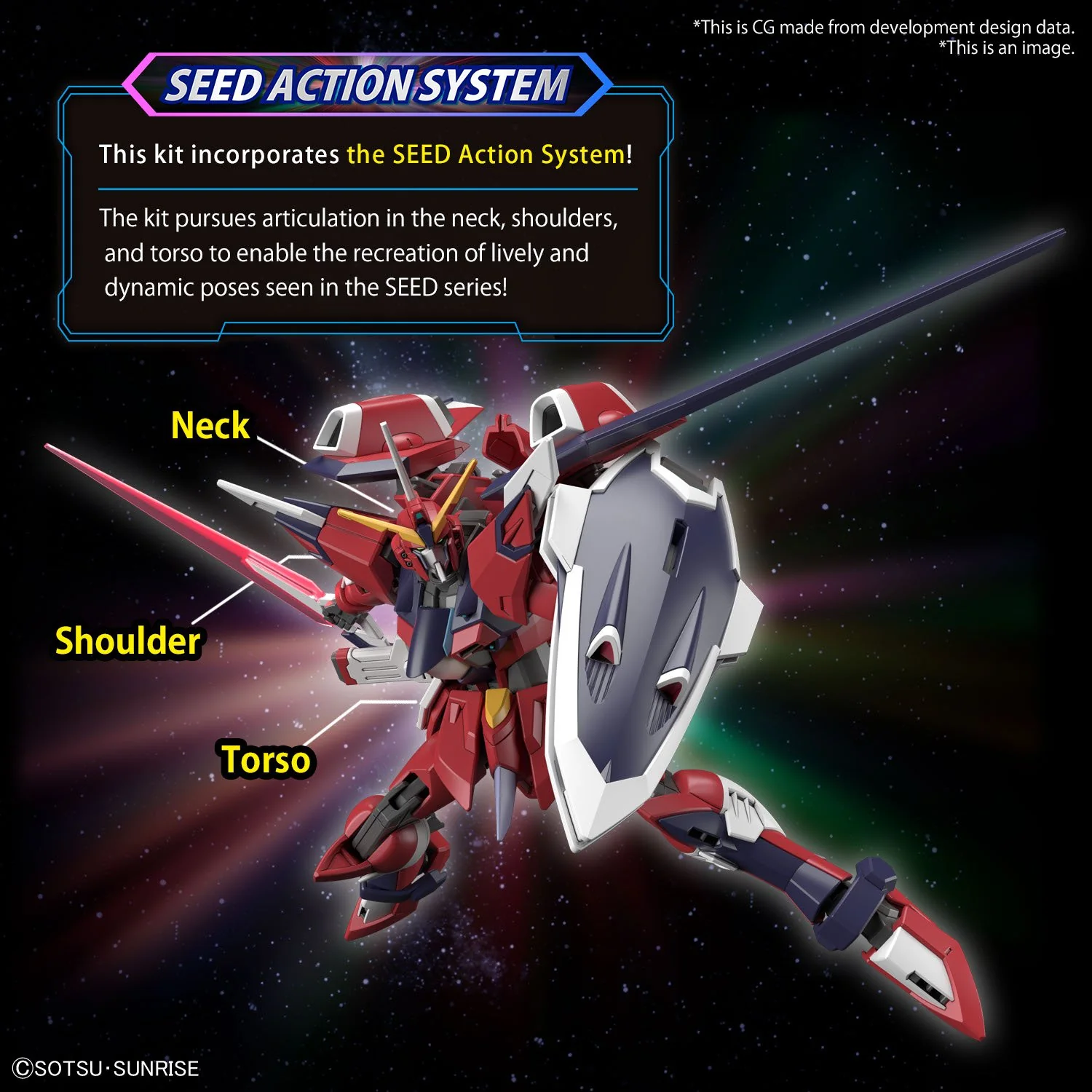 Bandai Hobby HG 1/144 #244 IMMORTAL JUSTICE GUNDAM (2024) - Image 3