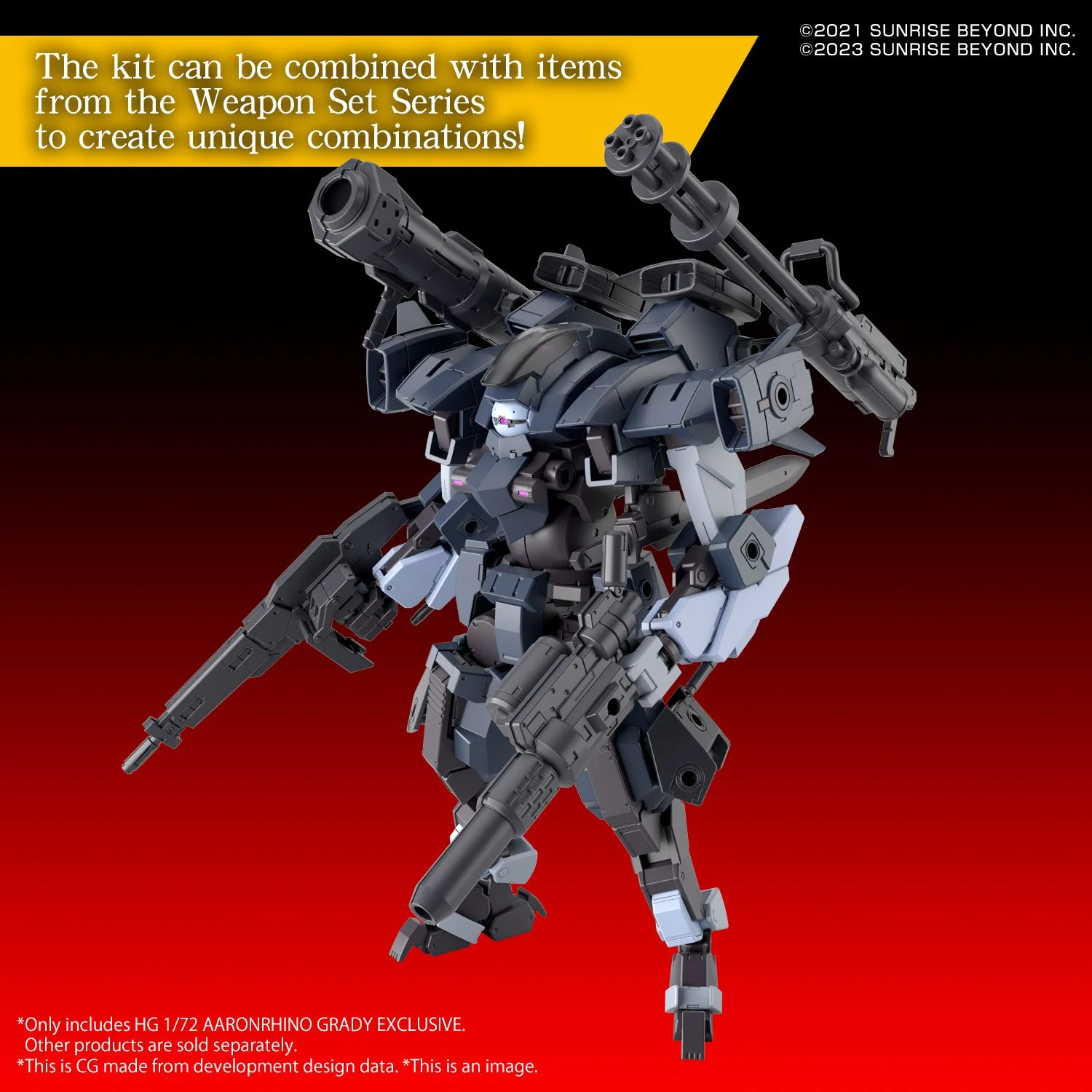 Bandai Hobby HG 1/72 AARONRHINO GRADY EXCLUSIVE - Image 4