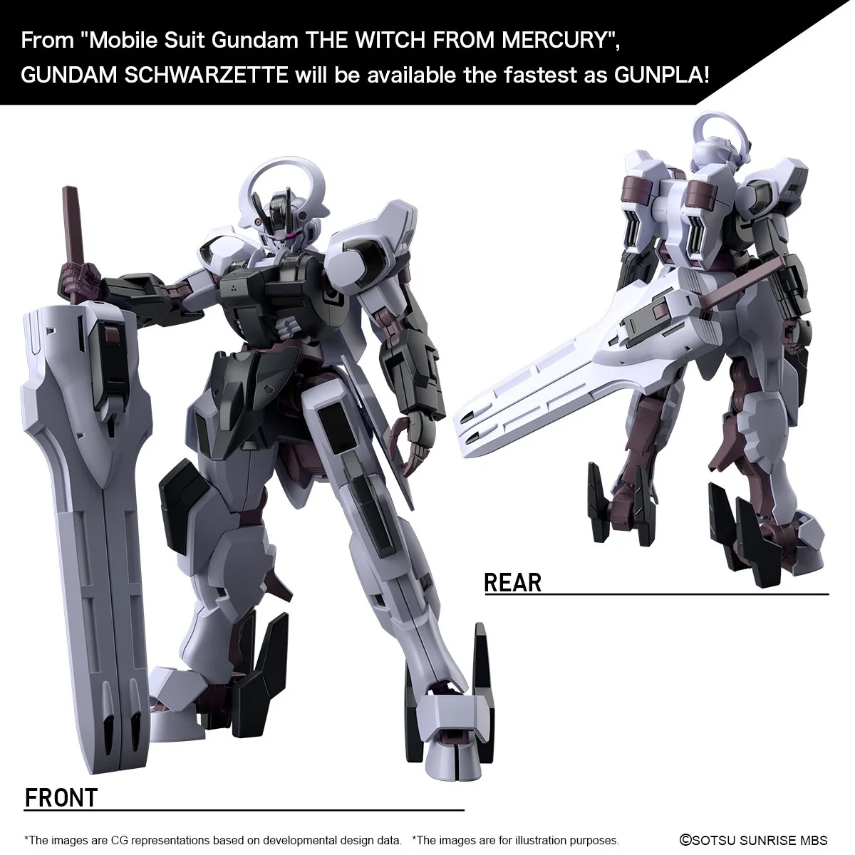 Bandai Hobby HGTWFM #25 Gundam Schwarzette(2023)    1/144 - Image 4