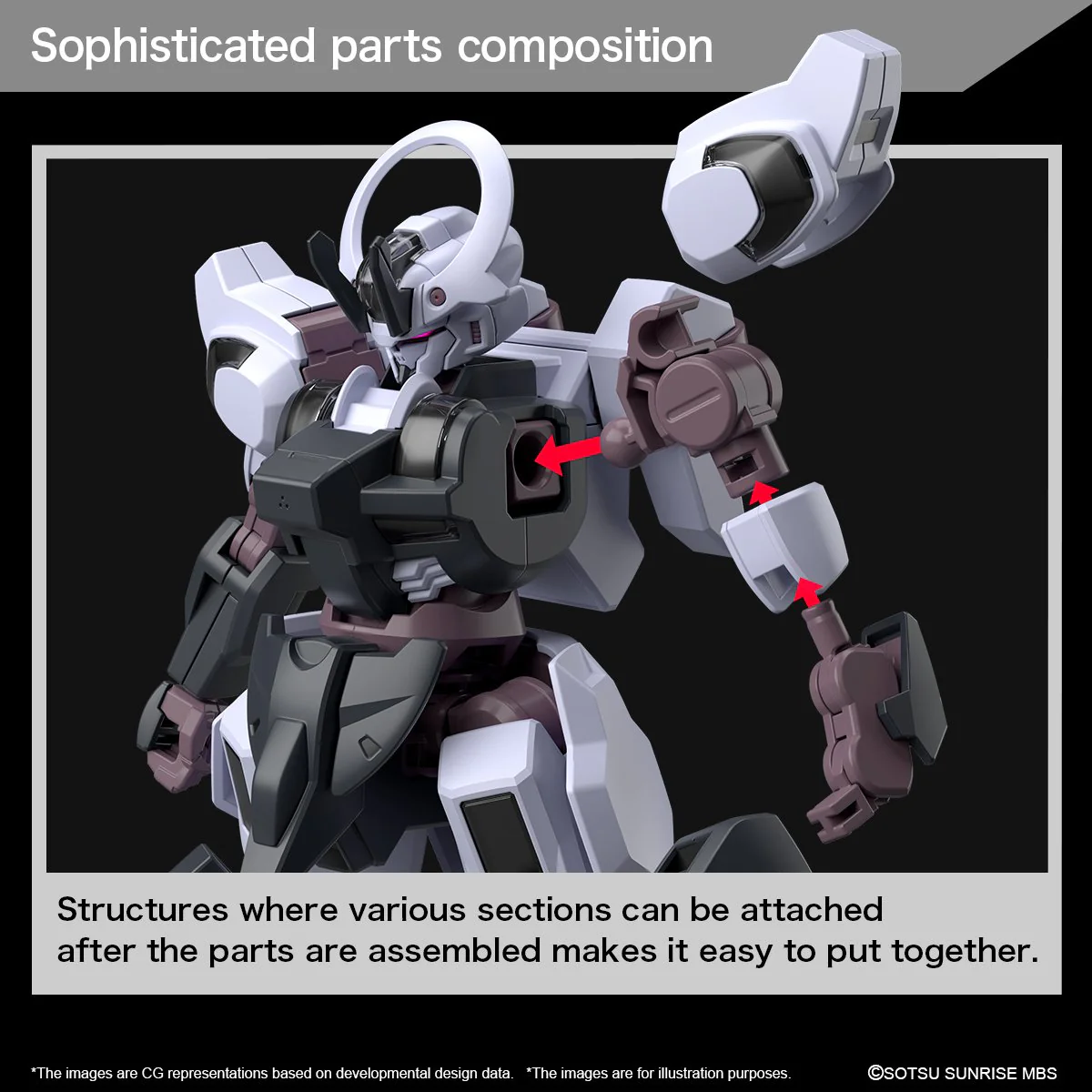 Bandai Hobby HGTWFM #25 Gundam Schwarzette(2023)    1/144 - Image 7
