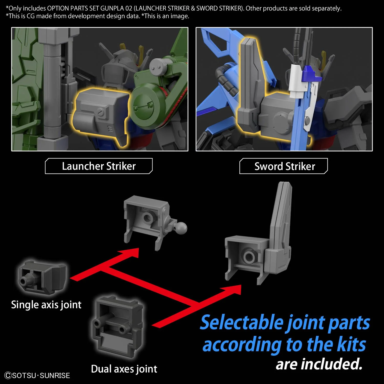 Bandai Hobby OPTION PARTS SET GUNPLA 02 (LAUNCHER STRIKER & SWORD STRIKER)(2024) - Image 5