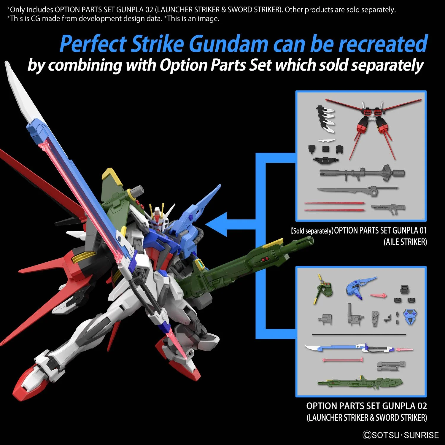 Bandai Hobby OPTION PARTS SET GUNPLA 02 (LAUNCHER STRIKER & SWORD STRIKER)(2024) - Image 6