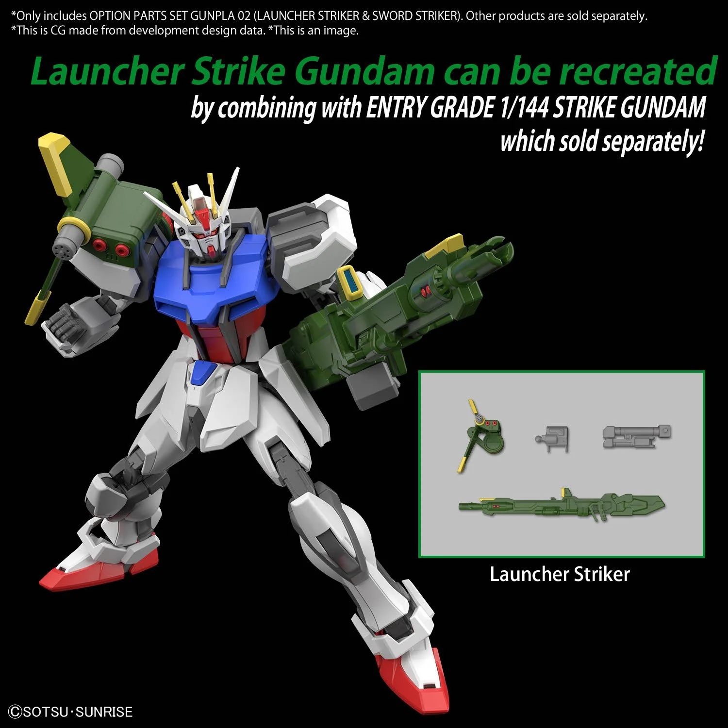 Bandai Hobby OPTION PARTS SET GUNPLA 02 (LAUNCHER STRIKER & SWORD STRIKER)(2024) - Image 7