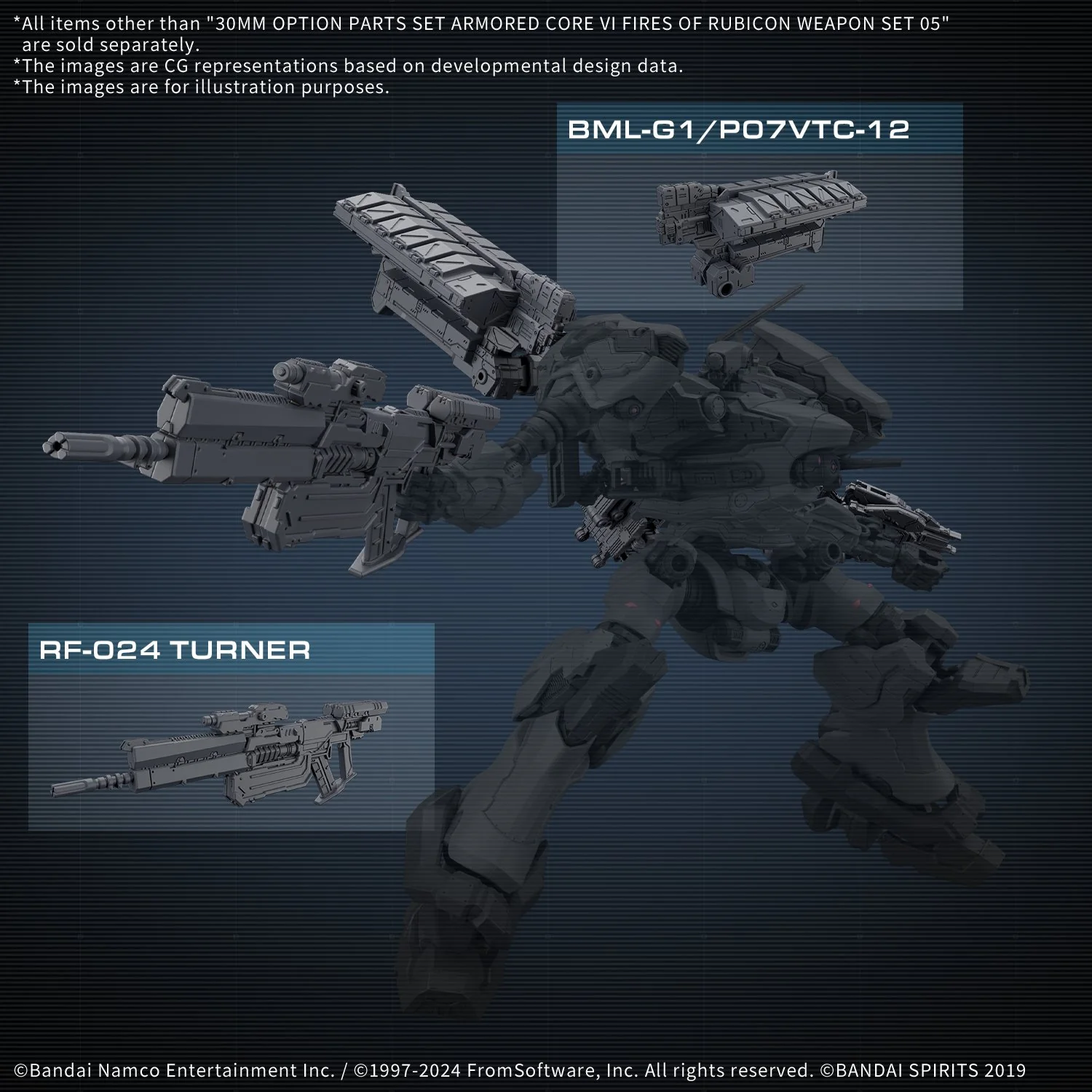 30MM OPTION PARTS SET ARMORED CORE Ⅵ FIRES OF RUBICON WEAPON SET 05(2025) - Image 5