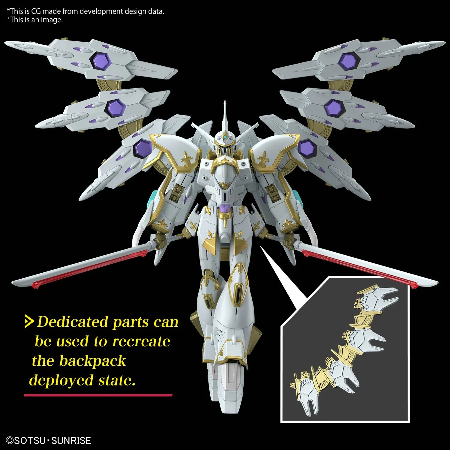 Bandai Hobby HGCE #257 1/144 BLACK KNIGHT SQUAD Cal-re.A(2024) - Image 6