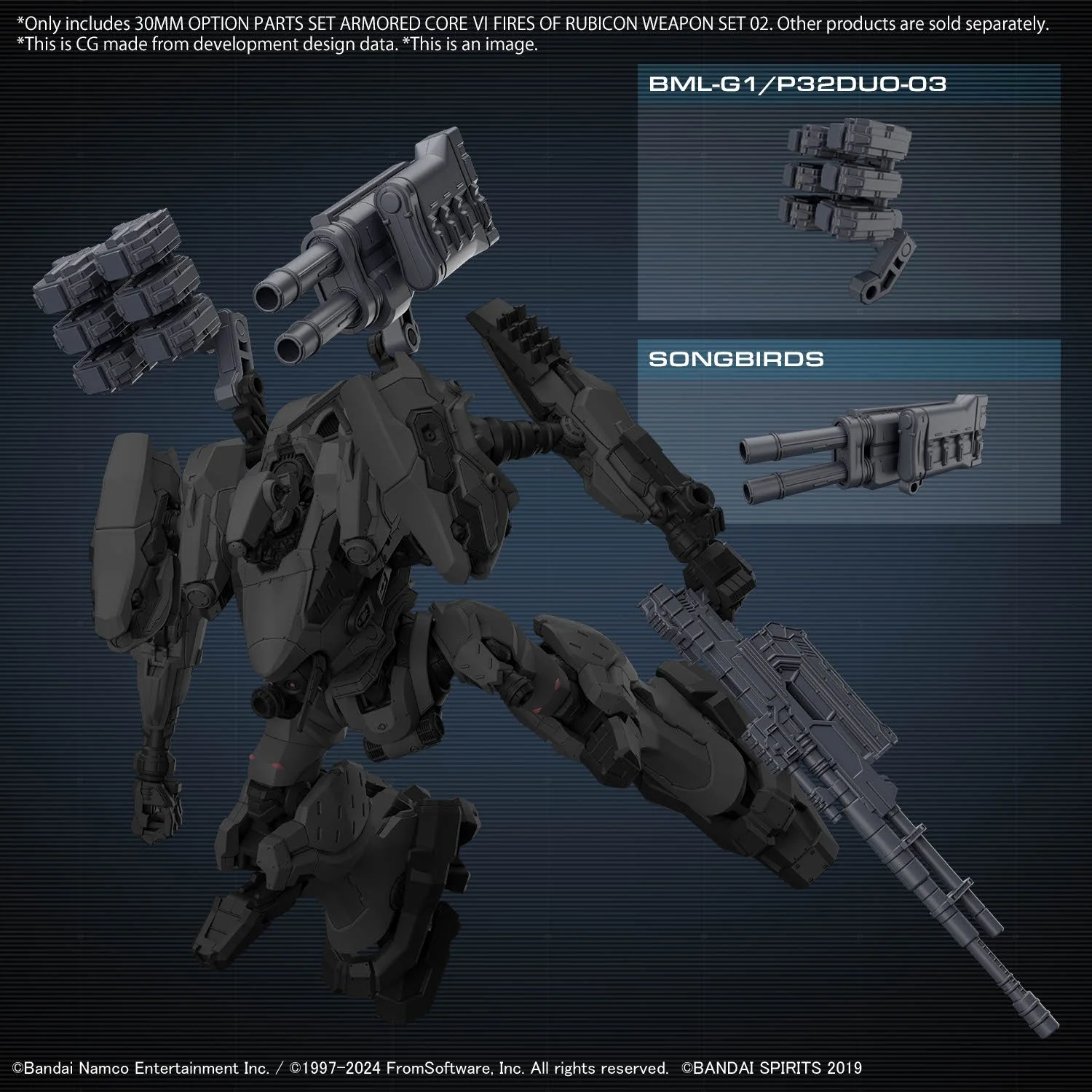 Bandai Hobby 30MM OPTION PARTS SET ARMORED CORE Ⅵ FIRES OF RUBICON WEAPON SET 02(2024) - Image 4