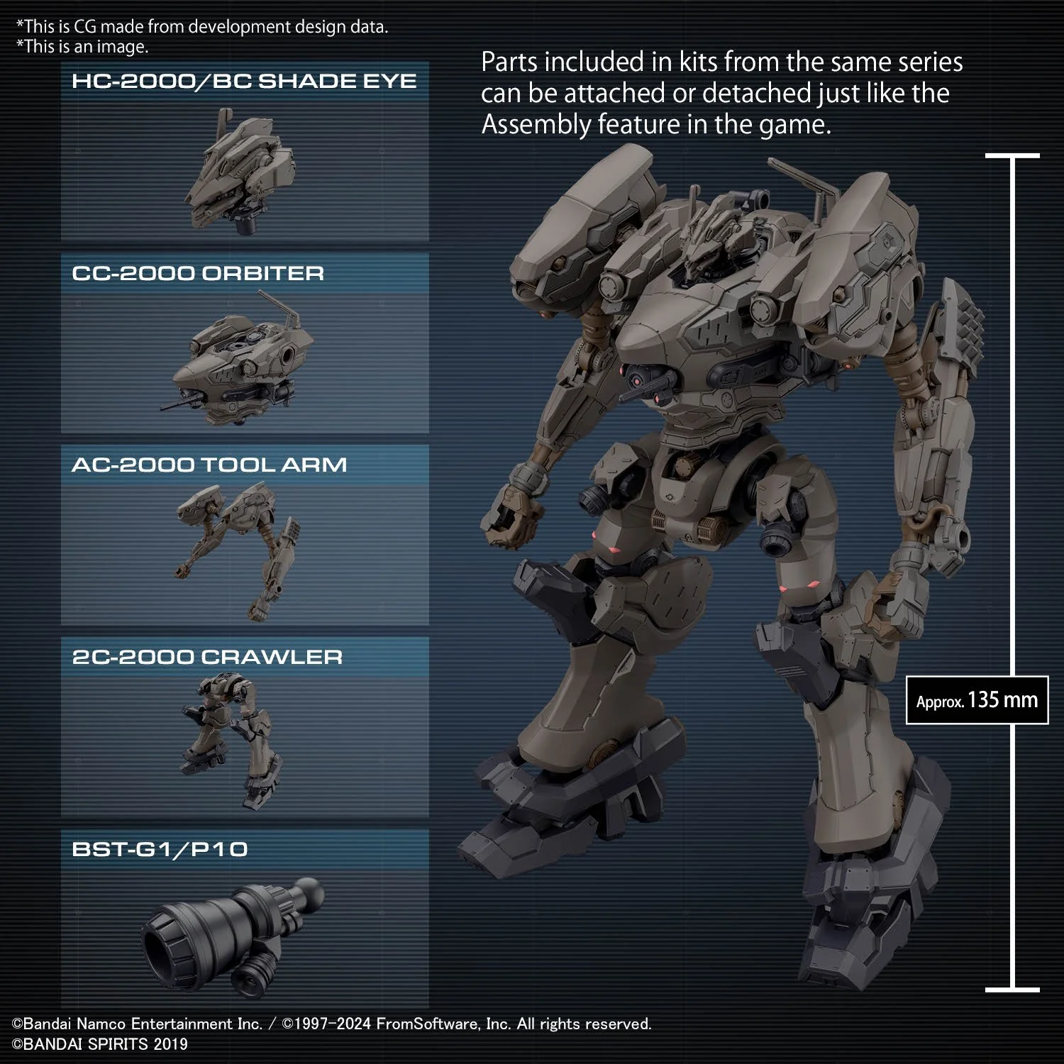 30MM ARMORED CORE Ⅵ FIRES OF RUBICON RaD CC-2000 ORBITER NIGHTFALL (2024) - Image 13