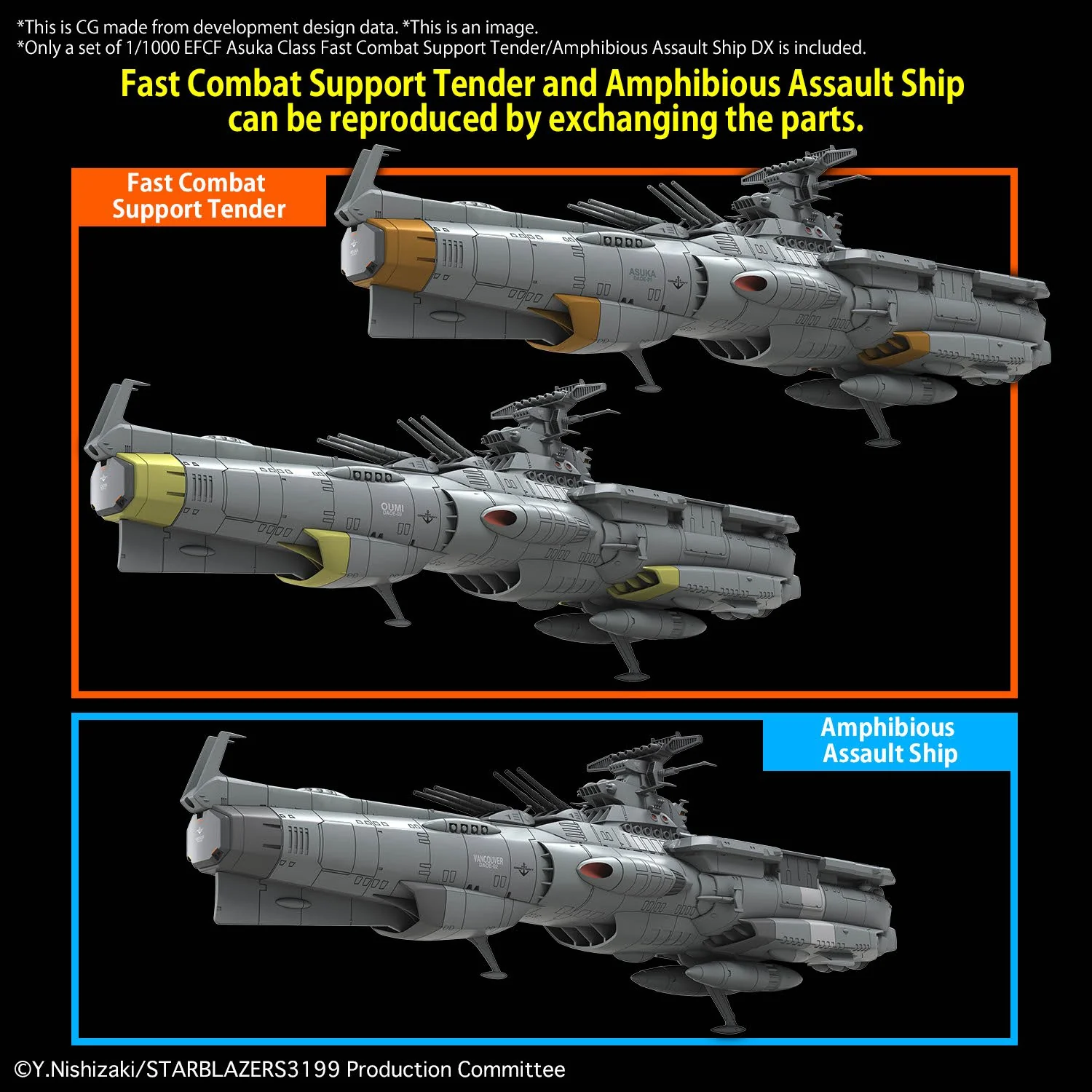 1/1000 EFCF Asuka Class Fast Combat Support Tender/Amphibious Assault Ship DX - Image 5