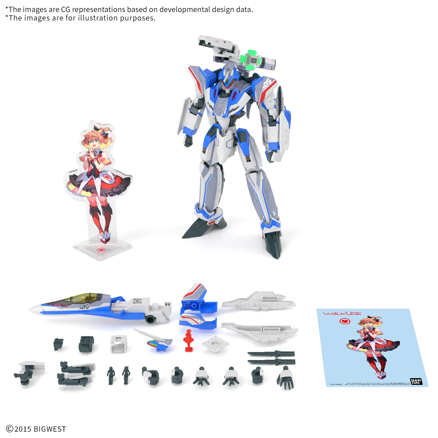 BANDAI HOBBY HG 1/100 VF-31J SIEGFRIED（HAYATE IMMELMANN USE） Deluxe Set(2025) - Image 6